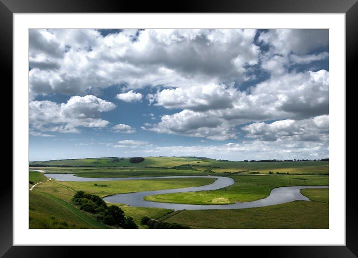 Cuckmere River Framed Mounted Print by Mark Jones