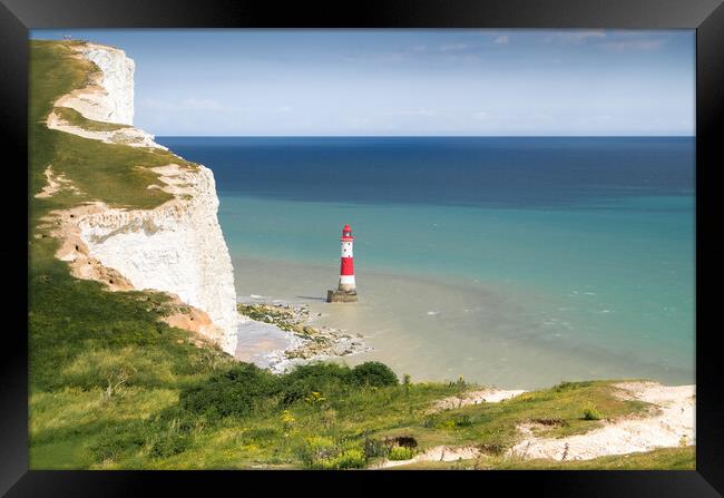 Beachy Head Lighthouse Framed Print by Mark Jones