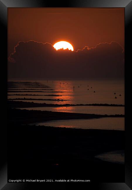 Serene Sunrise over Clacton-on-Sea Framed Print by Michael bryant Tiptopimage