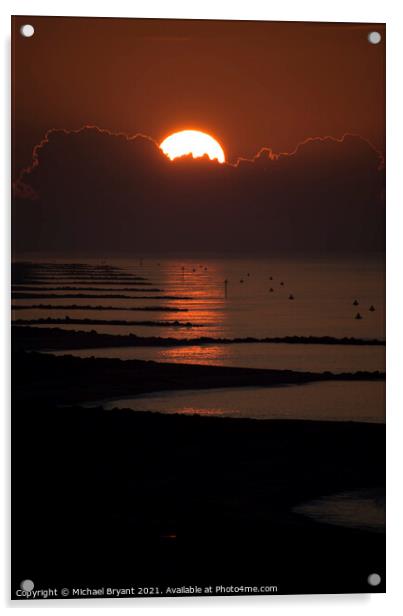 Serene Sunrise over Clacton-on-Sea Acrylic by Michael bryant Tiptopimage