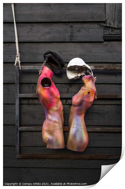 painted mannequin without arms Print by Chris Willemsen
