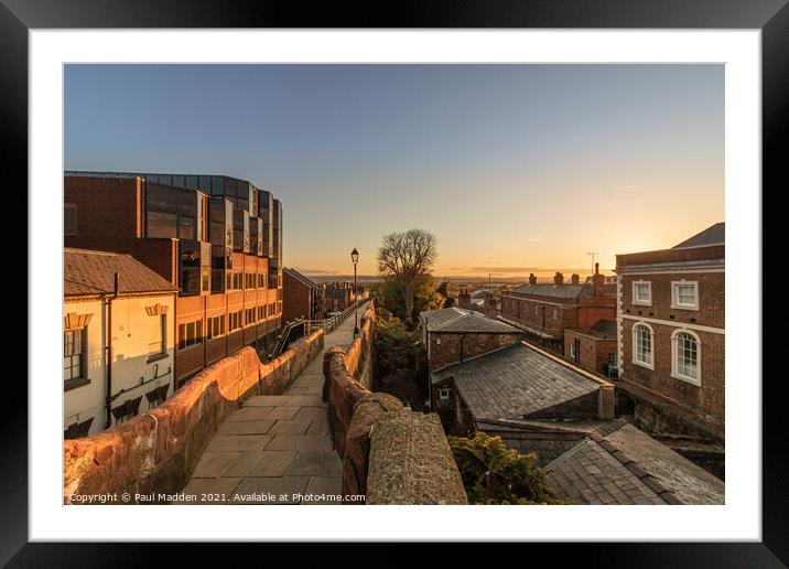 Chester City Walls Framed Mounted Print by Paul Madden