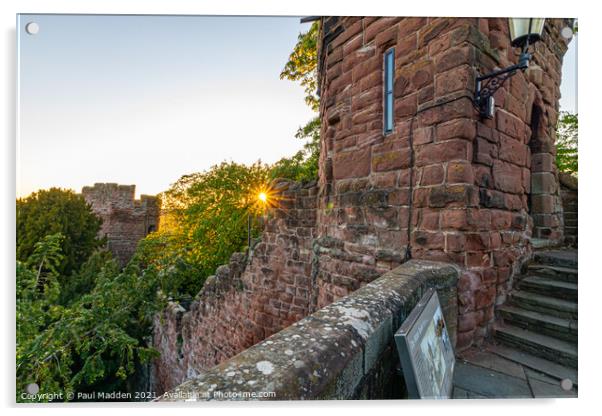 Chester walls Bonewaldesthornes Tower Acrylic by Paul Madden