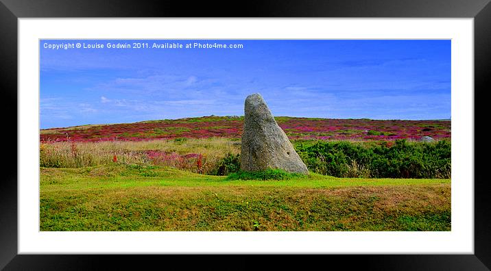 Lonesome Rock Framed Mounted Print by Louise Godwin