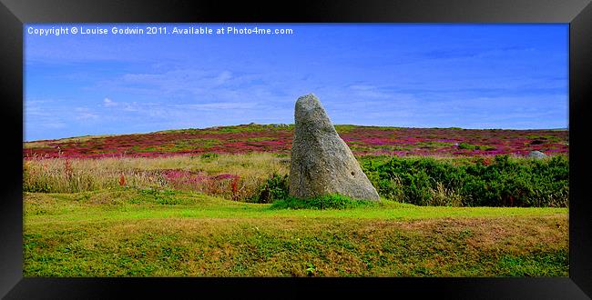 Lonesome Rock Framed Print by Louise Godwin
