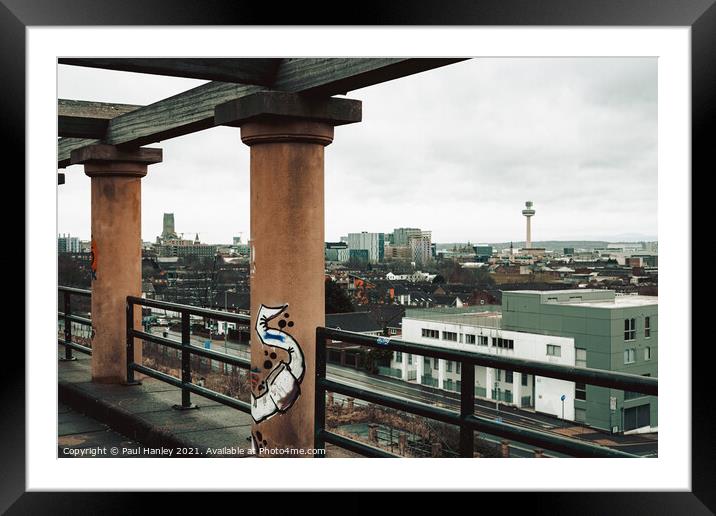 A view of Liverpool from the heights of Everton Brow Framed Mounted Print by Paul Hanley