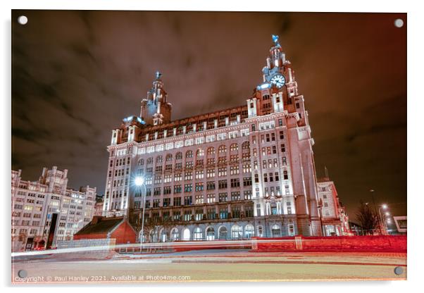 Iconic Royal Liver Building lights up Acrylic by Paul Hanley