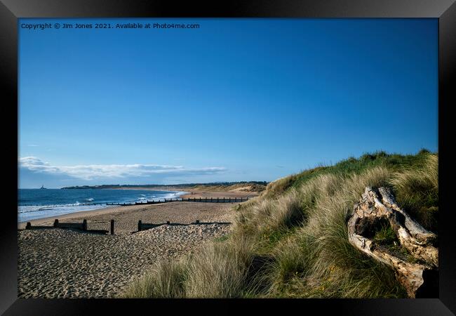 The Beach at Blyth, Northumberland Framed Print by Jim Jones