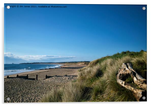 The Beach at Blyth, Northumberland Acrylic by Jim Jones