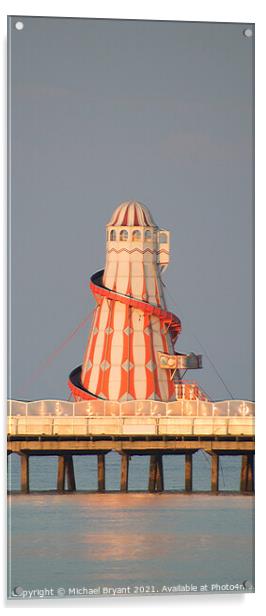 clacton helter skelter Acrylic by Michael bryant Tiptopimage