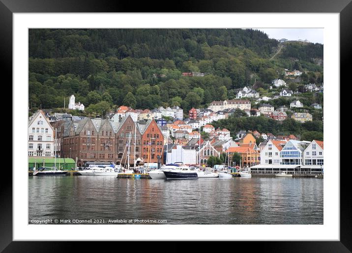 Bergen Norway Framed Mounted Print by Mark ODonnell