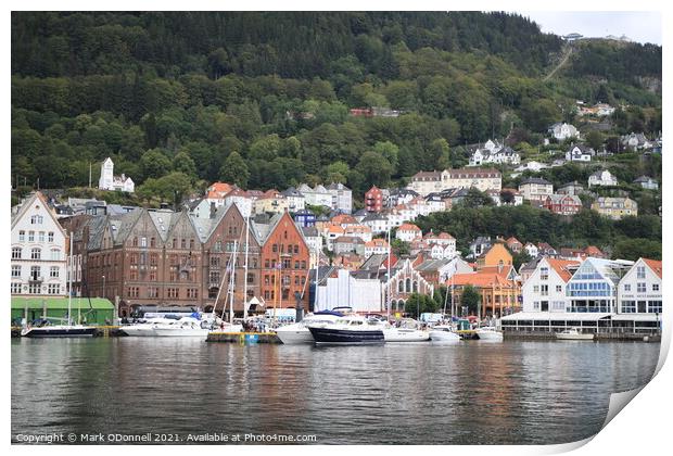 Bergen Norway Print by Mark ODonnell