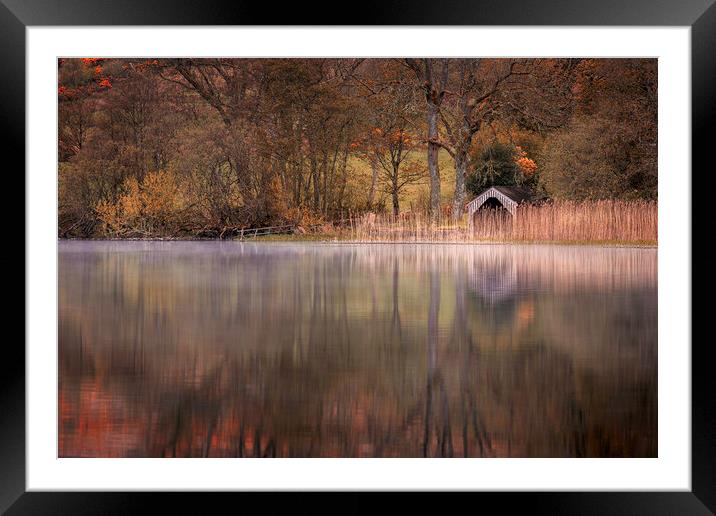 Lake of Menteith boathouse Framed Mounted Print by overhoist 