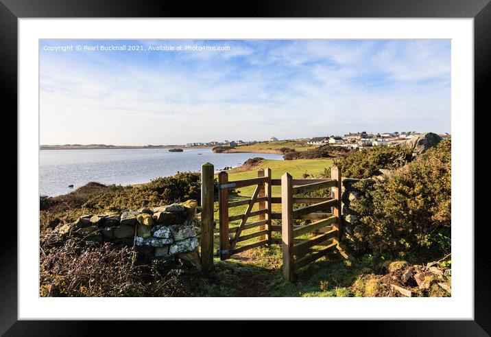 Llyn Maelog Lake Walk Rhosneigr Anglesey  Framed Mounted Print by Pearl Bucknall