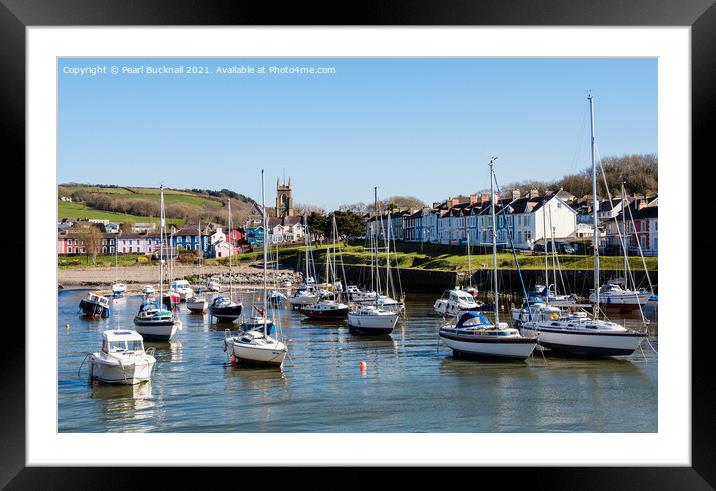 Aberaeron Harbour Ceredigion Wales Framed Mounted Print by Pearl Bucknall
