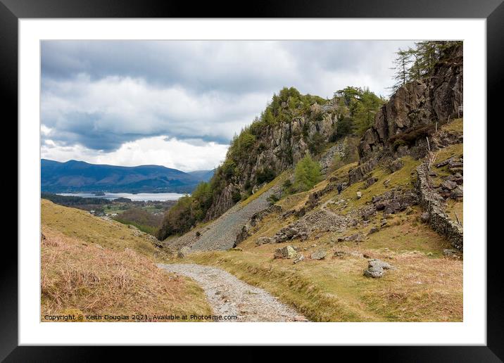 Castle Crag in Borrowdale Framed Mounted Print by Keith Douglas