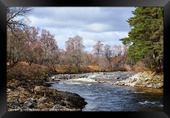 River Dee at Dinnet, Aberdeenshire Framed Print by Andrew Davies