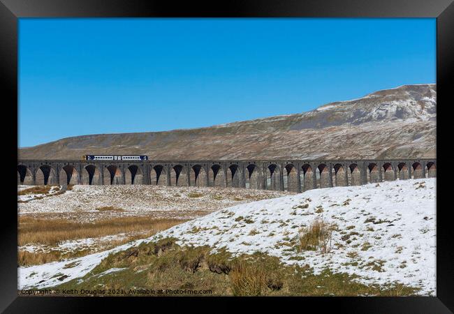 Ribblehead Viaduct in Winter Framed Print by Keith Douglas