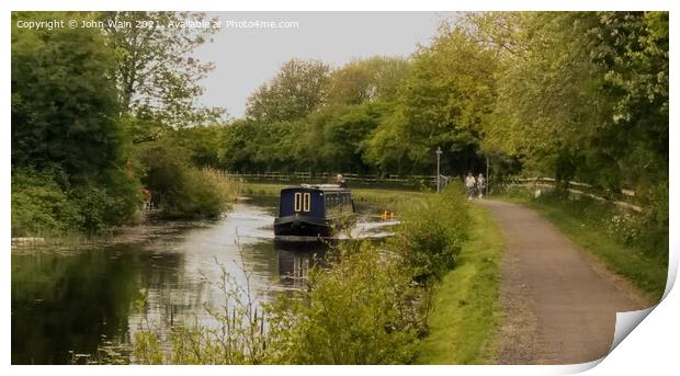 Walk along the canal Print by John Wain