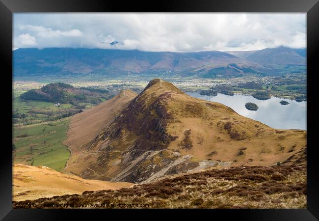 Catbells above Derwentwater in the Lake District Framed Print by Keith Douglas