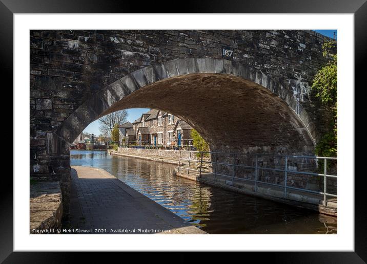 Bridge No. 167 at the Brecon Canal Basin Framed Mounted Print by Heidi Stewart