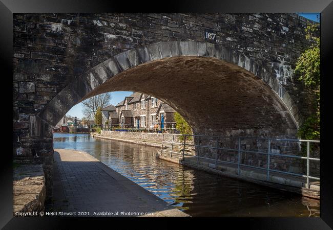 Bridge No. 167 at the Brecon Canal Basin Framed Print by Heidi Stewart