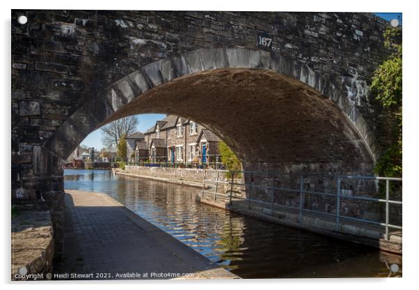 Bridge No. 167 at the Brecon Canal Basin Acrylic by Heidi Stewart