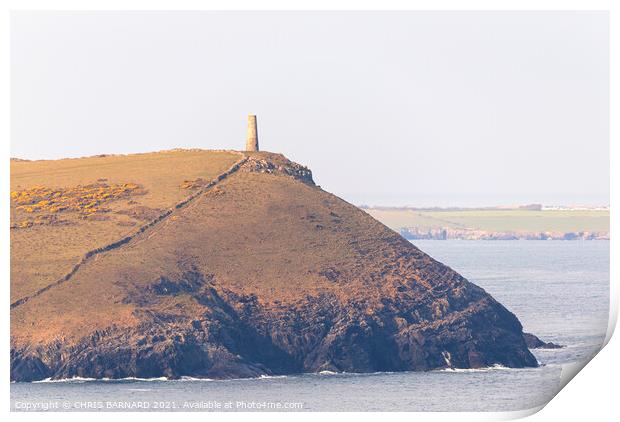 Stepper Point North Cornwall Print by CHRIS BARNARD