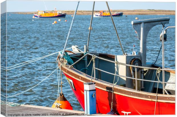 Commercial fishing boat, Wells-Next-The-Sea Canvas Print by Chris Yaxley