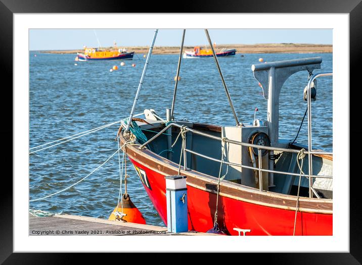 Commercial fishing boat, Wells-Next-The-Sea Framed Mounted Print by Chris Yaxley
