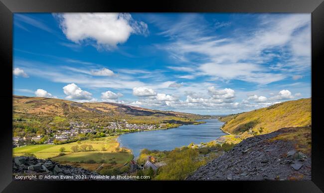 Llyn Padarn Snowdonia Framed Print by Adrian Evans