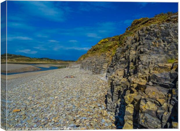 Ogmore By Sea  Canvas Print by Jane Metters