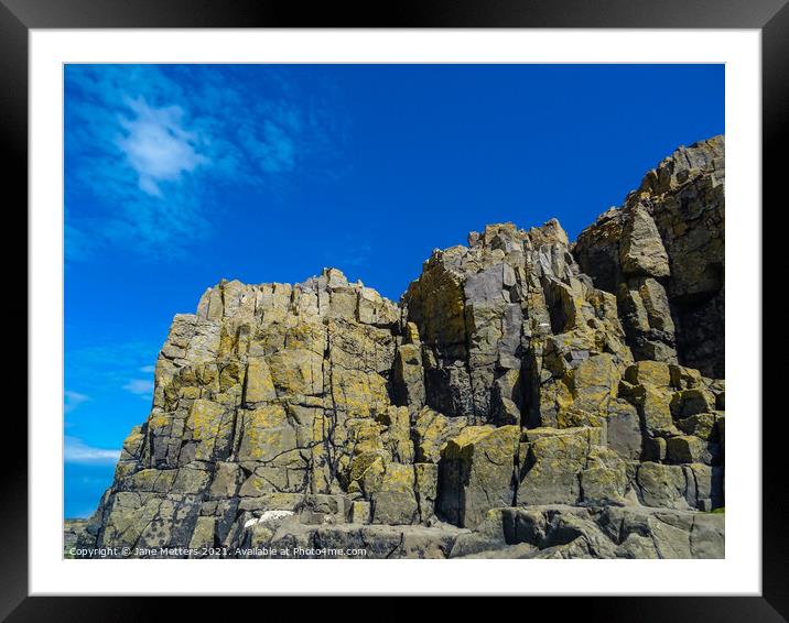 Rugged Rocks  Framed Mounted Print by Jane Metters