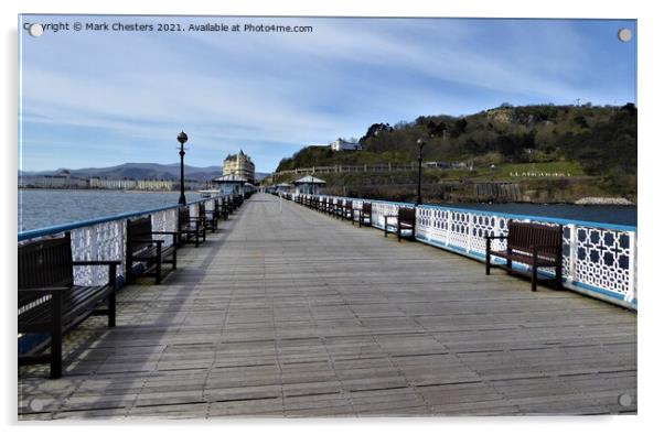 Llandudno grand pier  Acrylic by Mark Chesters