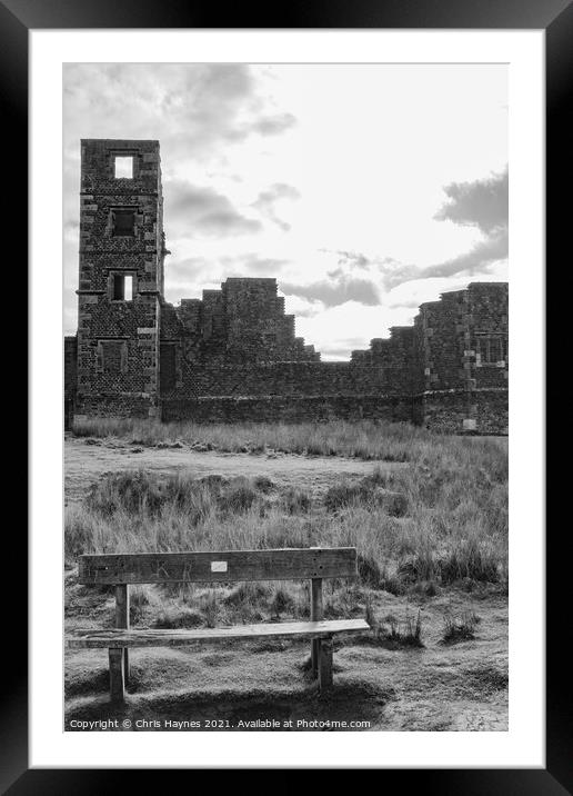 Time for reflection at Bradgate House Framed Mounted Print by Chris Haynes