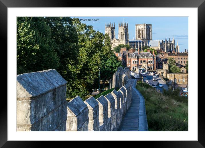 York Minster from the City Wall Framed Mounted Print by Jo Sowden
