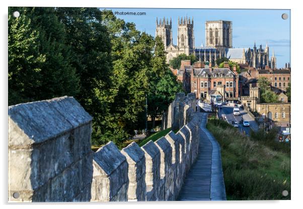 York Minster from the City Wall Acrylic by Jo Sowden