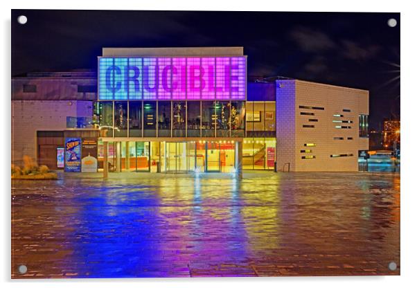 The Crucible Theatre, Sheffield  Acrylic by Darren Galpin