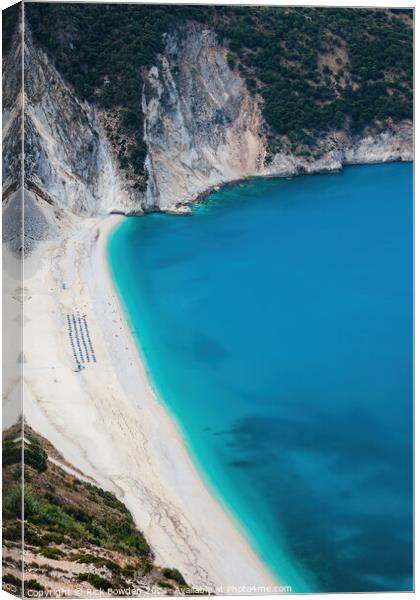 Myrtos Kefalonia Canvas Print by Rick Bowden