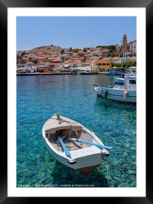 Halki Greece Framed Mounted Print by Rick Bowden