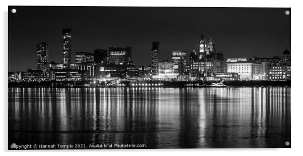 Liverpool Waterfront Panoramic Acrylic by Hannah Temple