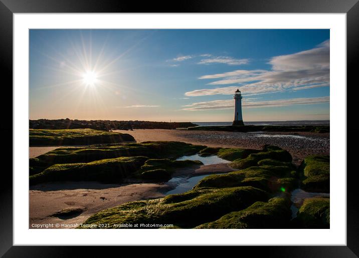 New Brighton Lighthouse Framed Mounted Print by Hannah Temple