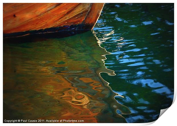 Wooden Reflections I Print by Paul Causie