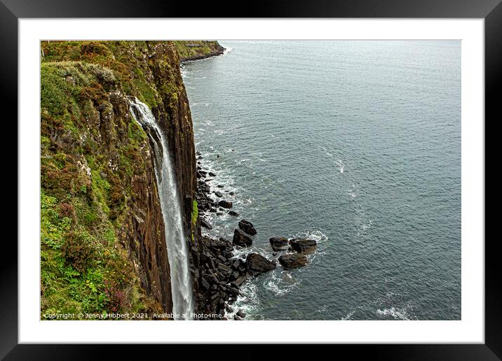 Kilt Rock & Mealt falls Isle of Skye Framed Mounted Print by Jenny Hibbert
