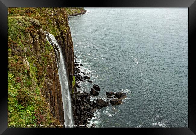 Kilt Rock & Mealt falls Isle of Skye Framed Print by Jenny Hibbert