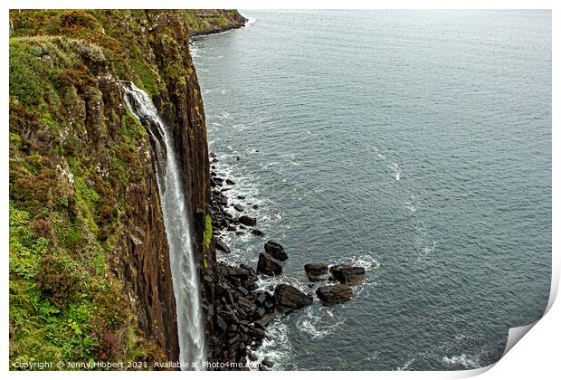 Kilt Rock & Mealt falls Isle of Skye Print by Jenny Hibbert