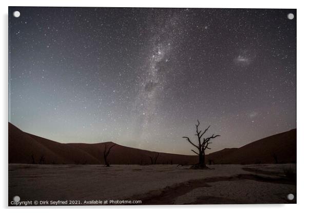Deadvlei and The Milky Way Acrylic by Dirk Seyfried
