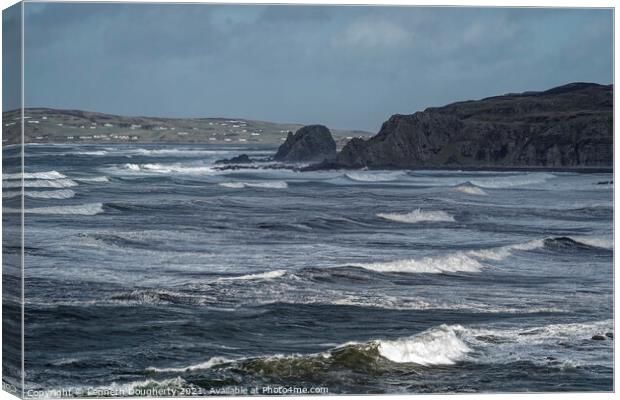 Innishowen Waves Canvas Print by kenneth Dougherty