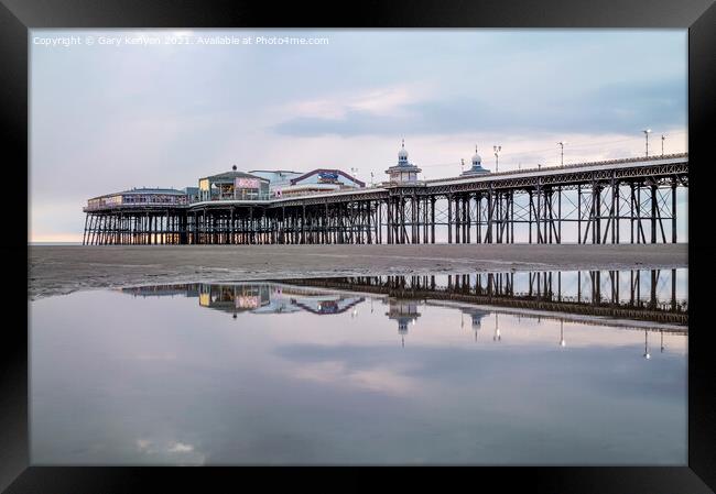 Amazing Reflections of North Pier Blackpool Framed Print by Gary Kenyon