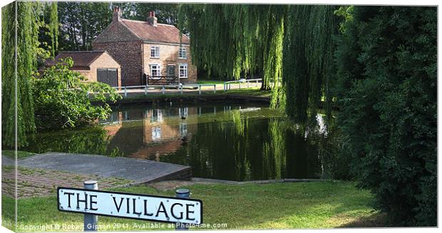 English Village Pond Canvas Print by Robert Gipson